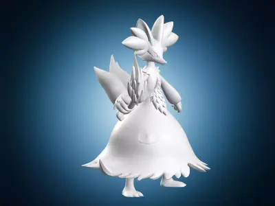 Delphox Statue 3D Model 3D print model