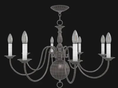Bronze Chandelier 5007-07 by Livex Lighting 3D model