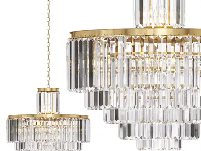 Leyland 22 light chandelier by arhaus 3D model
