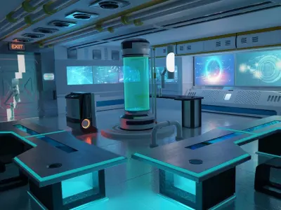 Scifi laboratory 3D model