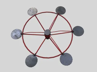 Old  Carousel Low-poly 3D model