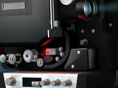Projector movie 3D model