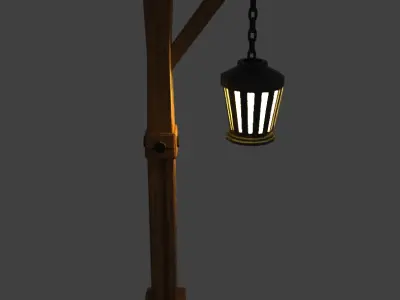 low-poly street lights Low-poly 3D model