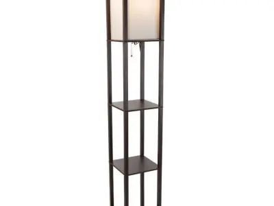 Edmundson Wood Column Floor Lamp - 2 Colour 3D model
