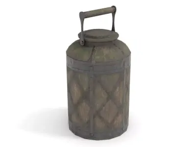 Old Bucket for Liquids Low-poly 3D model