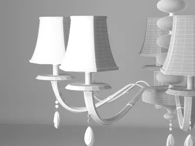 Golden Chandelier 3D model