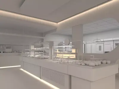Bakery Shop Scene  3D model