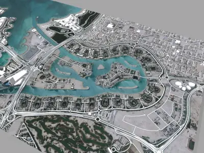 The Pearl Qatar Doha 3D model