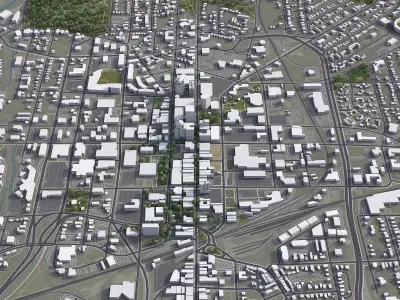 Greensboro Low-poly 3D model