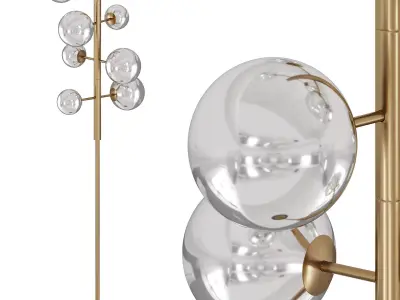 argento clear glass floor lamp by luxdeco   3D model
