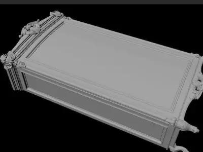 cupboard ornate cabinet 3D model