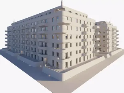 SCI-FI Apartment Building 3D model