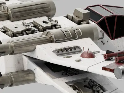 Highly Detailed Spaceship 3D Model 3D model