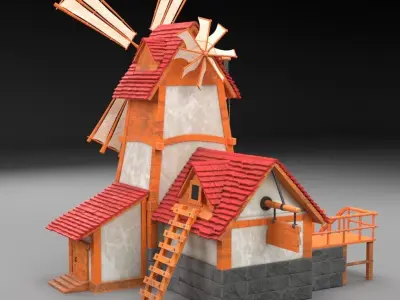 warehouse Low-poly 3D model