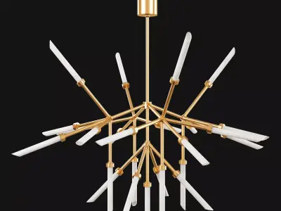 SPUR CHANDELIER Low-poly 3D model