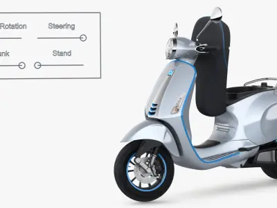  Vespa Elettrica 2019 Rigged Scooter 