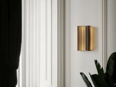 VeniceM Numa Wall Sconce in Brass and Glass by Massimo Tonetto 3D model