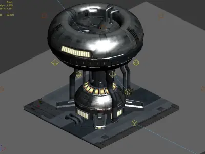 Machinery - Spacecraft - Functional Objects 04 3D model