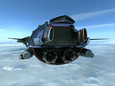 A Scifi Spaceship 3D model