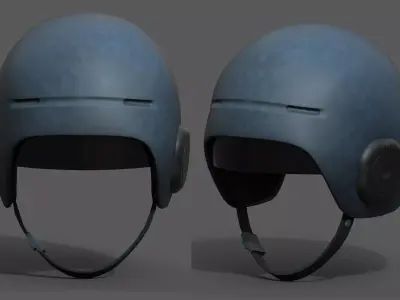 Helmet scifi military combat futuristic technology space  Low-poly 3D model