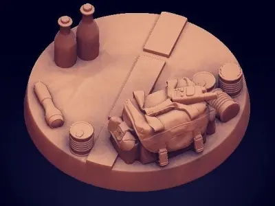 Set of street bases 2 3D print model