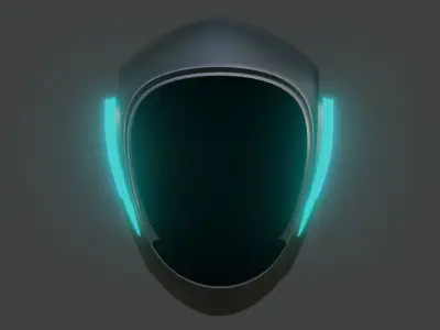 RO24 Sci-fi helmet Low-poly 3D model