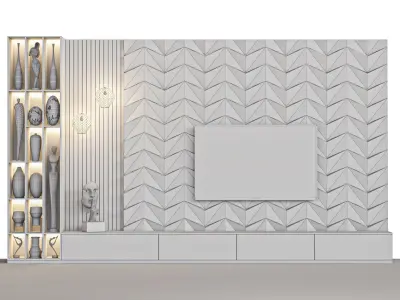 Tv Wall 25 3D model