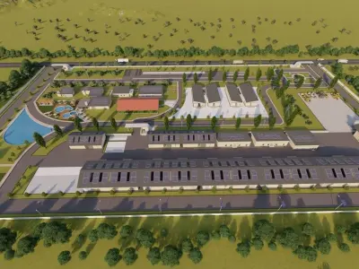 Industrial Factory-Factory building 3D model