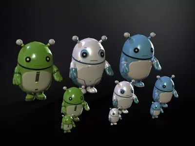 Minirobotic8Pack2 Low-poly 3D model