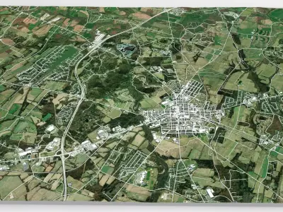 Cityscape Gettysburg Pennsylvania USA 3D model