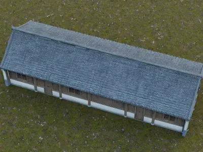 Traditional Chinese Rural House Low-poly 3D model