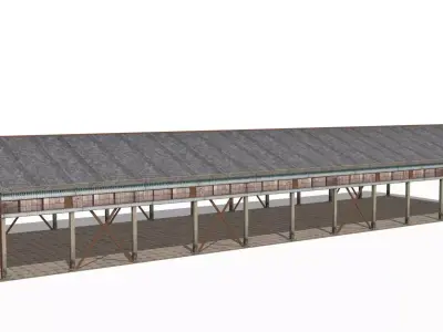 old metal workshop Low-poly 3D model