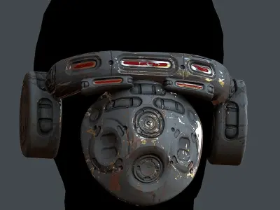 Gas mask helmet 3d model scifi Low-poly Low-poly 3D model