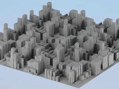 PACK OF Buildings Low-poly 3D model Low-poly 3D model