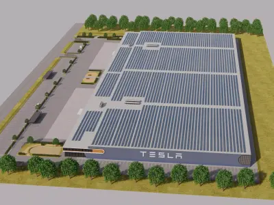 Tesla Giga Factory 3D model