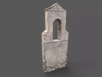 church bell tower Low-poly 3D model