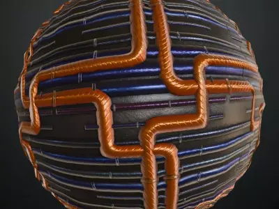 Sci-Fi Pipes PBR Seamless Texture