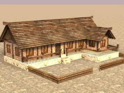Medieval house sixteen 19 Low-poly 3D model