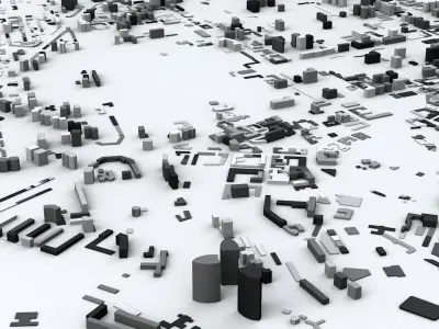 Baku Streets and Buildings 3D model