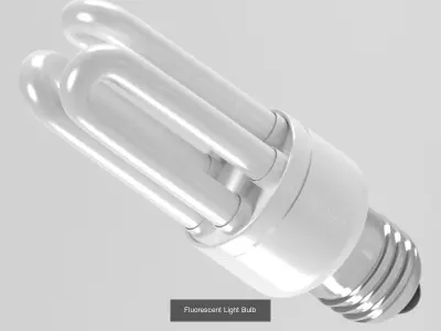 Fluorescent Light Bulbs 3D Model Pack