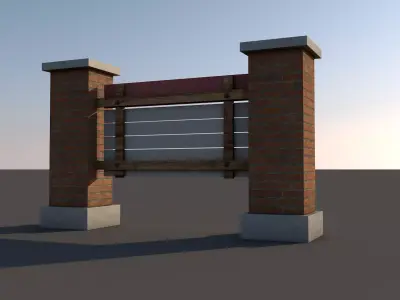 School Sigh 3D model