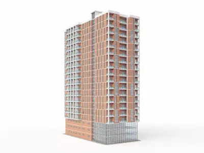 Brick Building 3 3D model