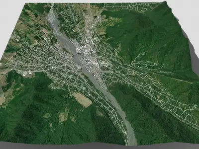 Cityscape Zagatala Azerbaijan 3D model