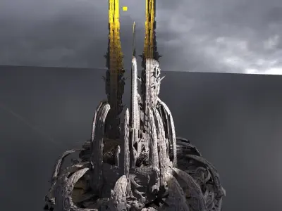 Sci Fi Wraith Claw City Tower Kit bash 3D model