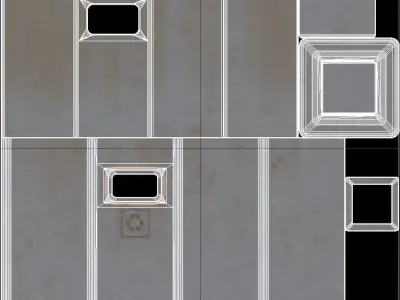 trash can - PBR Low-poly 3D model