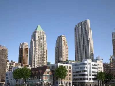 City KC7 Art Deco Low-poly 3D model