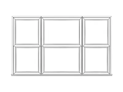 Wooden Window 17 3D model