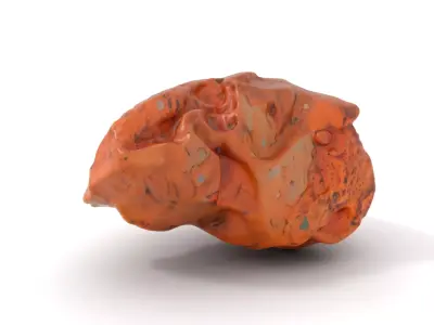 Rustic Terracotta Rock model pack Low-poly 3D model