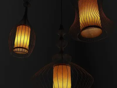 Emperor  Opium and Tibet pendant lamps 3D model
