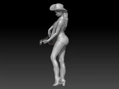 street musician girl 4 3D print model